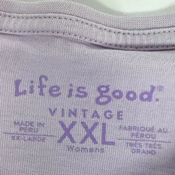 Life Is Good Tee Shirt Womens Size XXL Lemonade Squeeze The Day Purple Vintage T - Picture 4 of 6